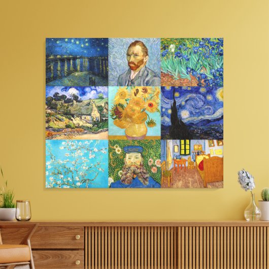 Toile Vincent Van Gogh - Masterpieces Patchwork (Insitu(Salon))