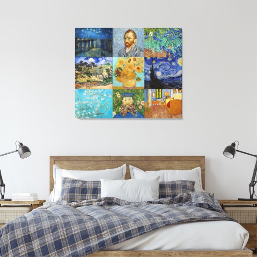 Toile Vincent Van Gogh - Masterpieces Patchwork (Insitu(Chambre))