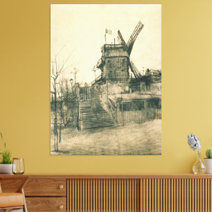 Toile Vincent van Gogh - Moulin de la Galette