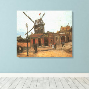 Toile Vincent van Gogh - Moulin de la Galette, le moulin