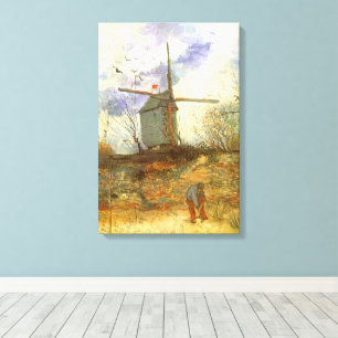 Toile Vincent van Gogh - Moulin de la Galette, le moulin