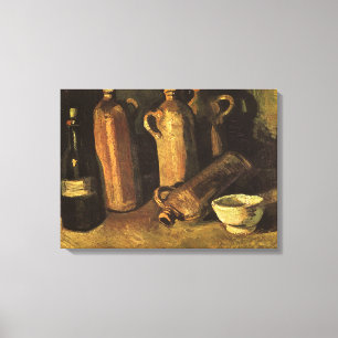 Toile Vincent van Gogh - Nature morte avec 4 bouteilles