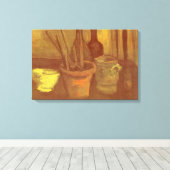 Toile Vincent van Gogh - Nature morte Pinceaux dans un p (Insitu (Plancher de Bois))