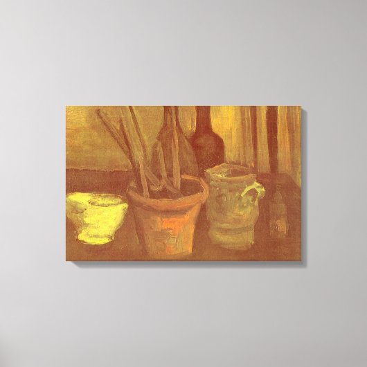 Toile Vincent van Gogh - Nature morte Pinceaux dans un p (Recto)