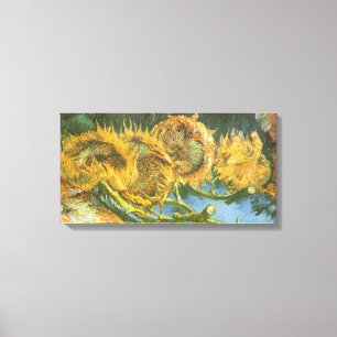 Toile Vincent van Gogh - Nature morte : Quatre tournesol