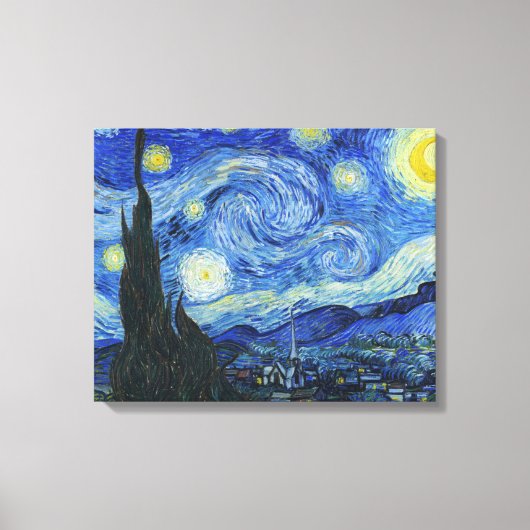 Toile Vincent Van Gogh - Nuit étoilée (Recto)