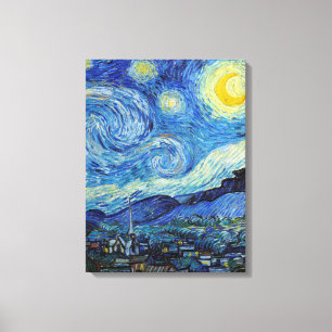 Toile Vincent Van Gogh Nuit étoilée Art fin vintage
