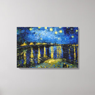 Toile Vincent Van Gogh Nuit Sur Le Rhône 1888