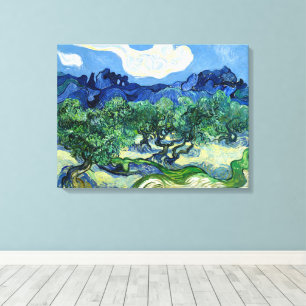 Toile Vincent Van Gogh, Oliviers avec les Alpilles