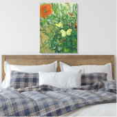 Toile Vincent Van Gogh - Papillons et pavots (Insitu(Chambre))