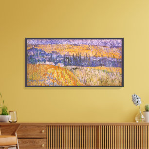 Toile Vincent van Gogh - Paysage à Auvers sous la pluie