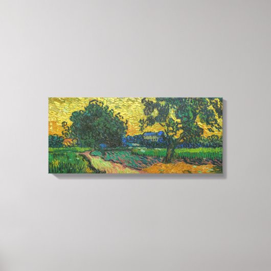 Toile Vincent van Gogh - Paysage à Twilight (Recto)