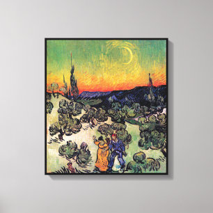 Toile Vincent Van Gogh - Paysage avec couple Beaux-Arts