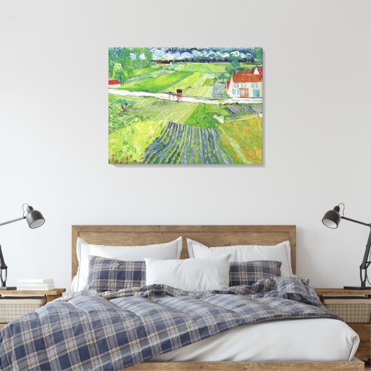 Toile Vincent van Gogh - Paysage avec transport et train (Insitu(Chambre))