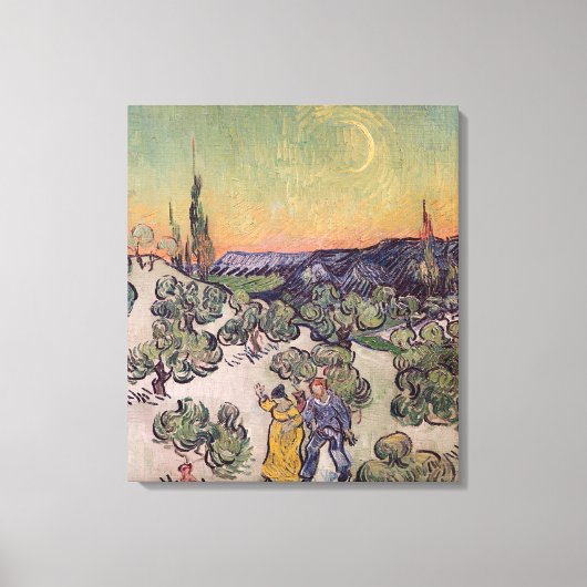 Toile Vincent van Gogh | Paysage Lune, 1889 (Recto)