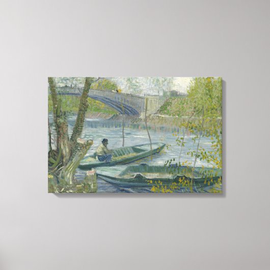 Toile Vincent van Gogh - Pêche au printemps, Pont de (Recto)