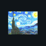 Toile Vincent Van Gogh Peinture Vintage de nuit Starry<br><div class="desc">Une belle peinture vintage de paysage de la nuit étoilée par Vincent Van Gogh.</div>