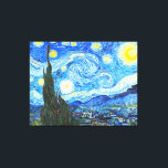 Toile Vincent Van Gogh Peinture Vintage de nuit Starry<br><div class="desc">Une belle peinture vintage de paysage de la nuit étoilée par Vincent Van Gogh.</div>