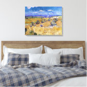 Toile Vincent van Gogh - Pile de blé avec les lecteurs (Insitu(Chambre))