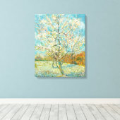 Toile Vincent van Gogh - Poche rose en fleurs (Insitu (Plancher de Bois))