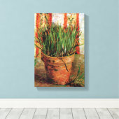 Toile Vincent Van Gogh - Pot de fleurs avec de la ciboul (Insitu (Plancher de Bois))