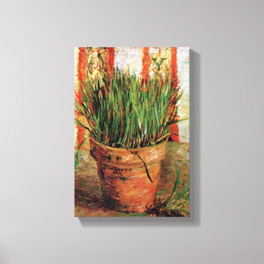 Toile Vincent Van Gogh - Pot de fleurs avec de la ciboul (Recto)