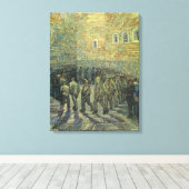 Toile Vincent van Gogh - Prisonniers exerçant (Insitu (Plancher de Bois))