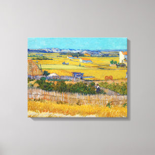Toile Vincent van Gogh - Récolte à La Crau