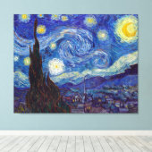 Toile VINCENT VAN GOGH - Starry night 1889 (Insitu (Plancher de Bois))