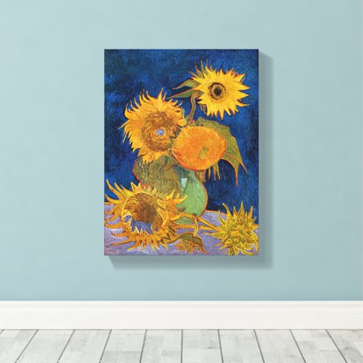 Toile Vincent Van Gogh - Sunflowers, 2e version (Insitu (Plancher de Bois))