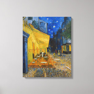 Toile Vincent van Gogh - Terrasse de café la nuit