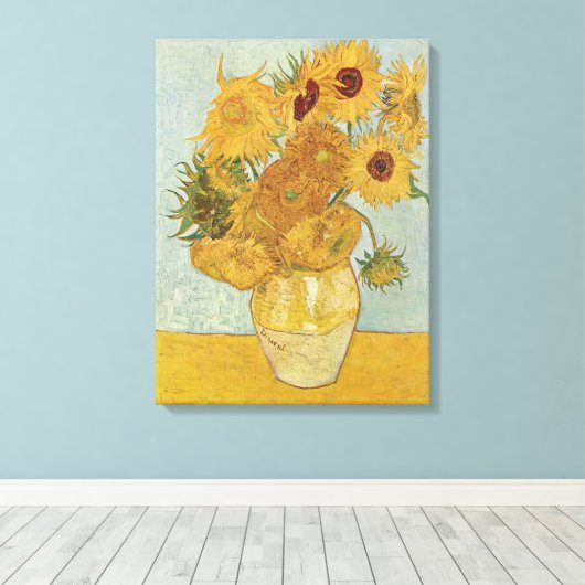 Toile Vincent Van Gogh - Tournesols, 3ème version (Insitu (Plancher de Bois))