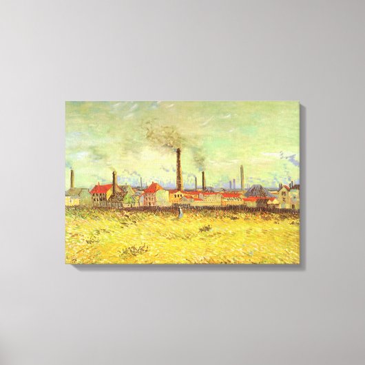 Toile Vincent van Gogh - Usines à Asnières (Recto)