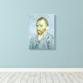 Toile Vincent van Gogh - Van Gogh Autoportrait en bleu (Insitu (Plancher de Bois))