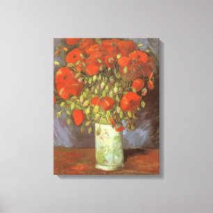 Toile Vincent van Gogh Vase à vie morte avec des pavots
