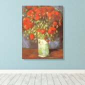 Toile Vincent van Gogh Vase à vie morte avec des pavots  (Insitu (Plancher de Bois))