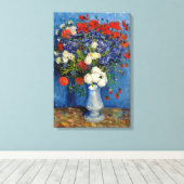 Toile Vincent van Gogh - Vase avec Bleuets & Pavots (Insitu (Plancher de Bois))