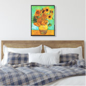 Toile Vincent Van Gogh - Vase Avec Douze Tournesols (Insitu(Chambre))
