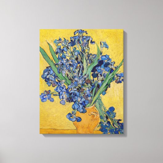 Toile Vincent van Gogh - Vase avec Iris (Recto)