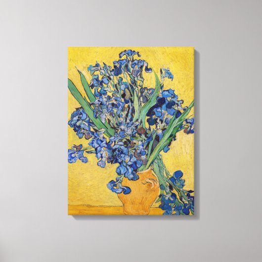 Toile Vincent van Gogh - Vase avec Irises (Recto)