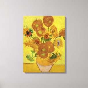 Toile Vincent van Gogh - Vase avec quinze tournesols
