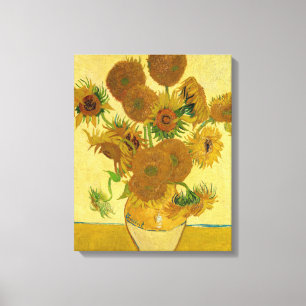 Toile Vincent van Gogh - Vase avec quinze tournesols