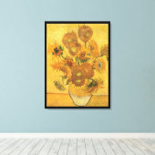Toile Vincent van Gogh - Vase avec quinze tournesols (Insitu (Plancher de Bois))