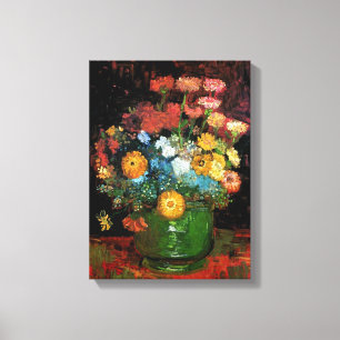 Toile Vincent Van Gogh - Vase Avec Zinnias Art