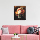 Toile Vincent Van Gogh - Vase de fleurs avec oeillets -  (Insitu(Salon))