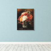 Toile Vincent Van Gogh - Vase de fleurs avec oeillets -  (Insitu (Plancher de Bois))