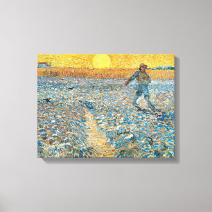 Toile Vincent Van Gogh Vintage Sower au coucher du solei