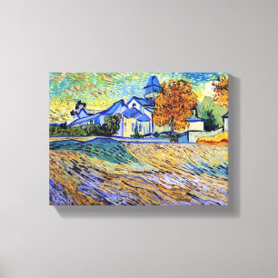 Toile Vincent Van Gogh - Vue de l'asile et de la chapell