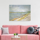 Toile Vincent van Gogh - Vue d'une rivière avec des bate (Insitu(Salon))