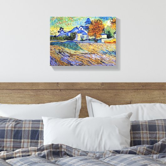 Toile Vincent Van Gogh - Vue sur l'asile et la chapelle (Insitu(Chambre))